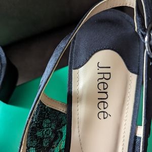 J. Renee Formal slingback.  Black, only worn once.  EUC 12m